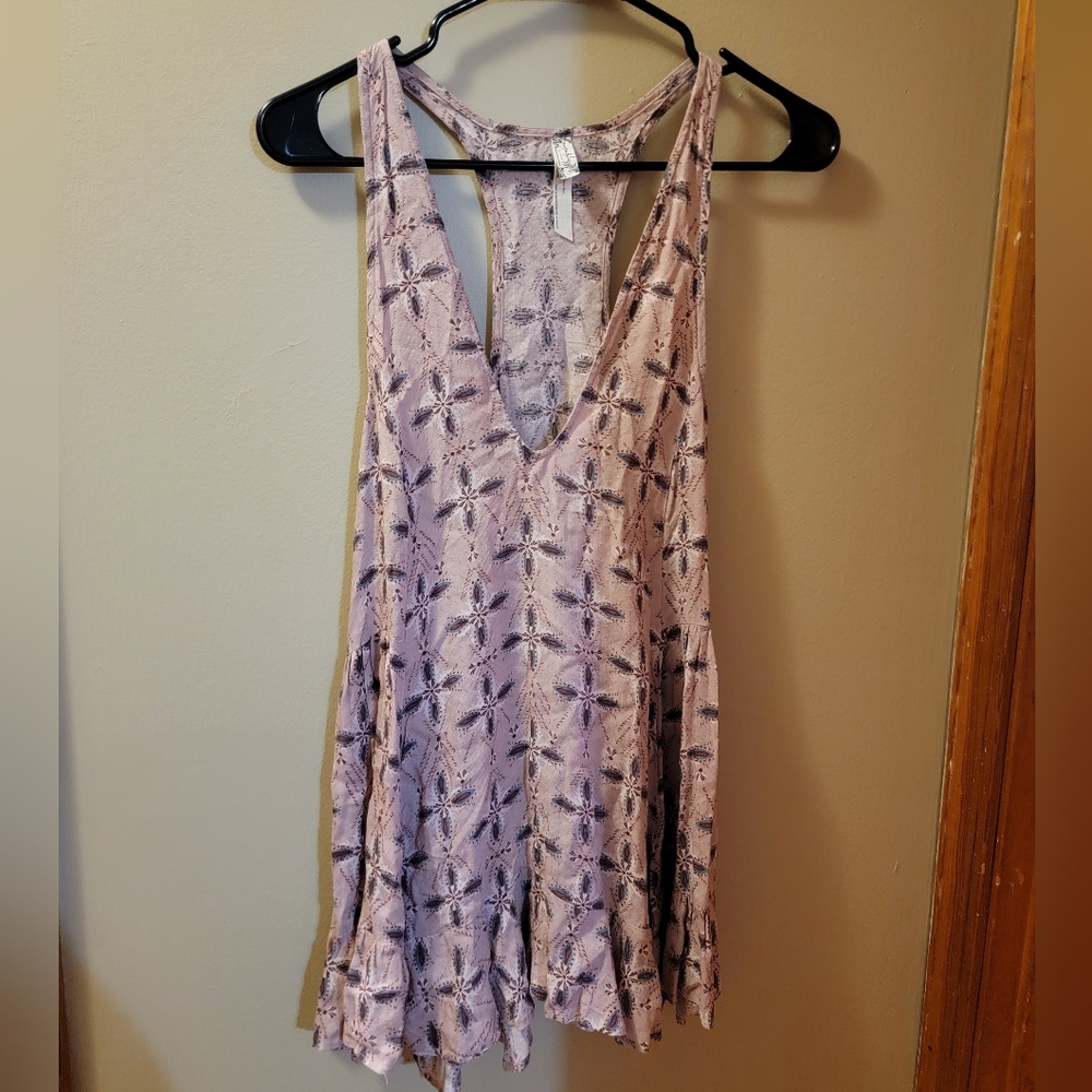Intimately FREE PEOPLE Racerback Boho Tunic Tank Size S - Picture 1 of 9